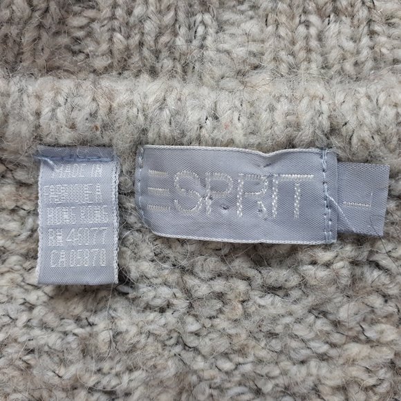 Esprit Oatmeal Textured Collar Sweater - Picture 12 of 14